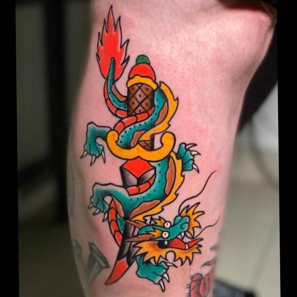 Dragon and dagger
