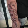 SCHNEEEULE BLUMEN TATTOO