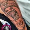 PORTRAIT BANDANA BULLS ROSE TATTOO